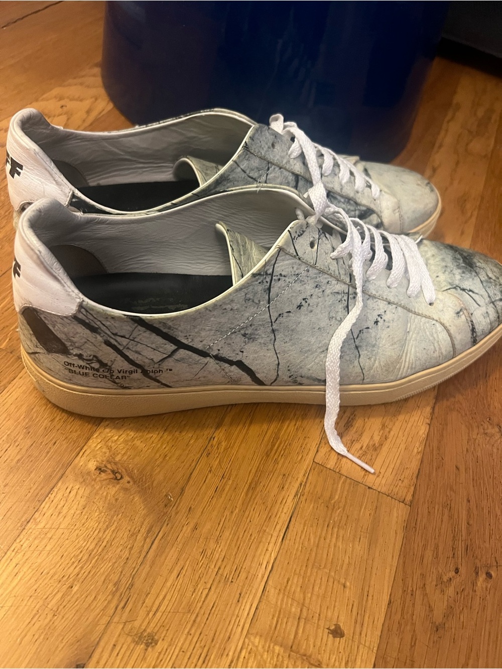 Off-White Low-Top Marble-Print Sneakers ss 2016 Virgil Abloh